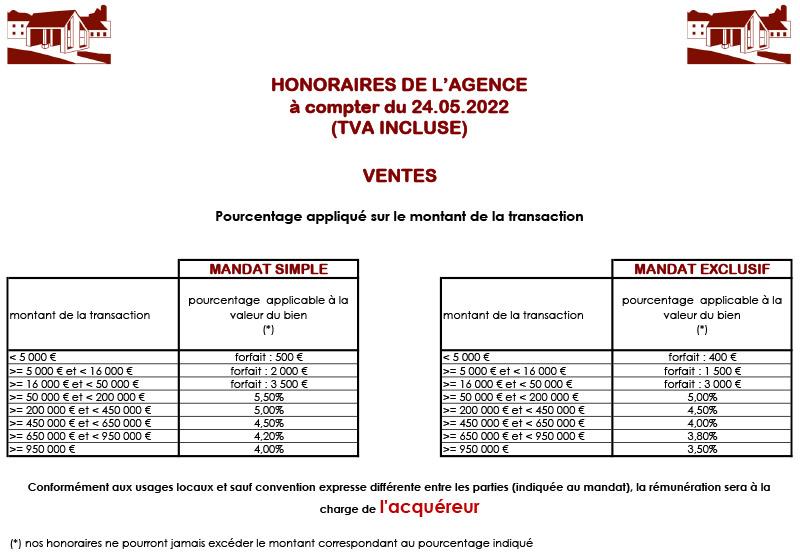 honoraires agent immobilier
