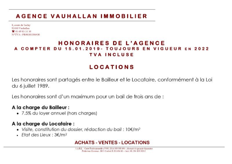 Honoraires agence immobilier